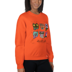 HIPSTER CATS women’s sweatshirt - Red / S - Printoo Shop - 7466621_5442