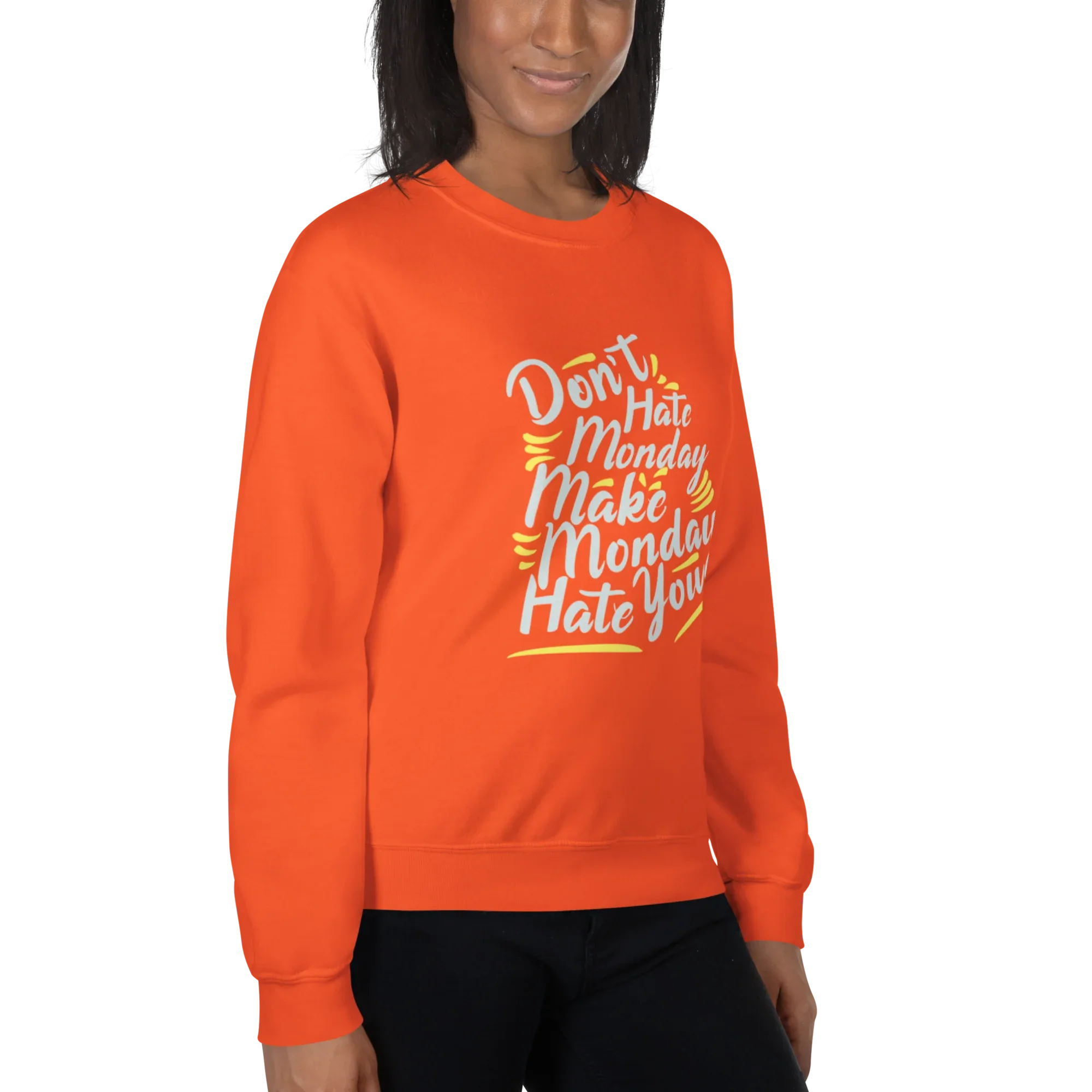 MONDAY REBEL women’s sweatshirt - Red / S - Printoo Shop - 8572608_5442