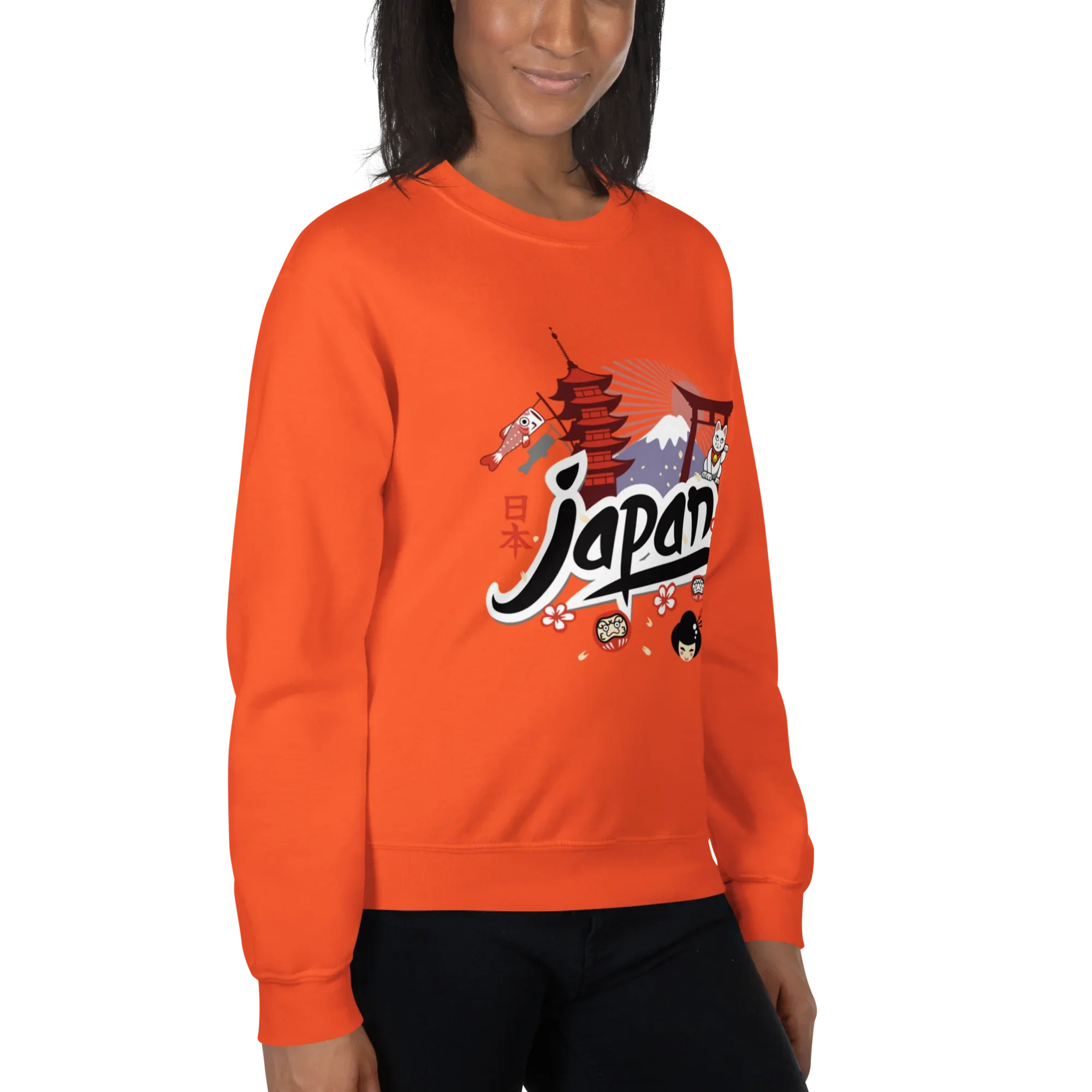 JAPAN HERITAGE ART women’s sweatshirt - Red / S - Printoo Shop - 8859988_5442
