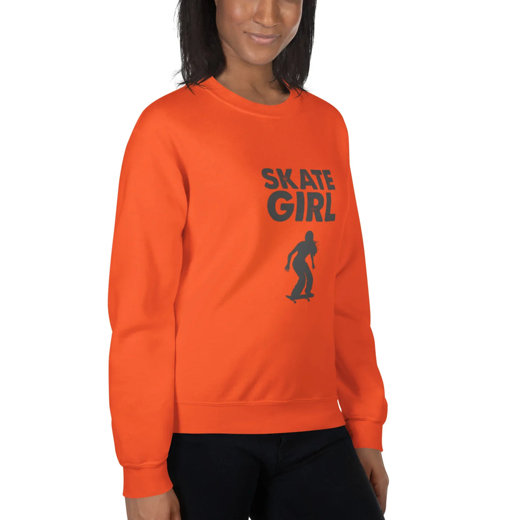 SKATE GIRL ADRENALINE women’s sweatshirt - Red / S - Printoo Shop - 3539263_5442