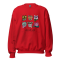 HIPSTER CATS women’s sweatshirt - Red / S - Printoo Shop - 7466621_5442