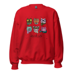 HIPSTER CATS women’s sweatshirt - Red / S - Printoo Shop - 7466621_5442