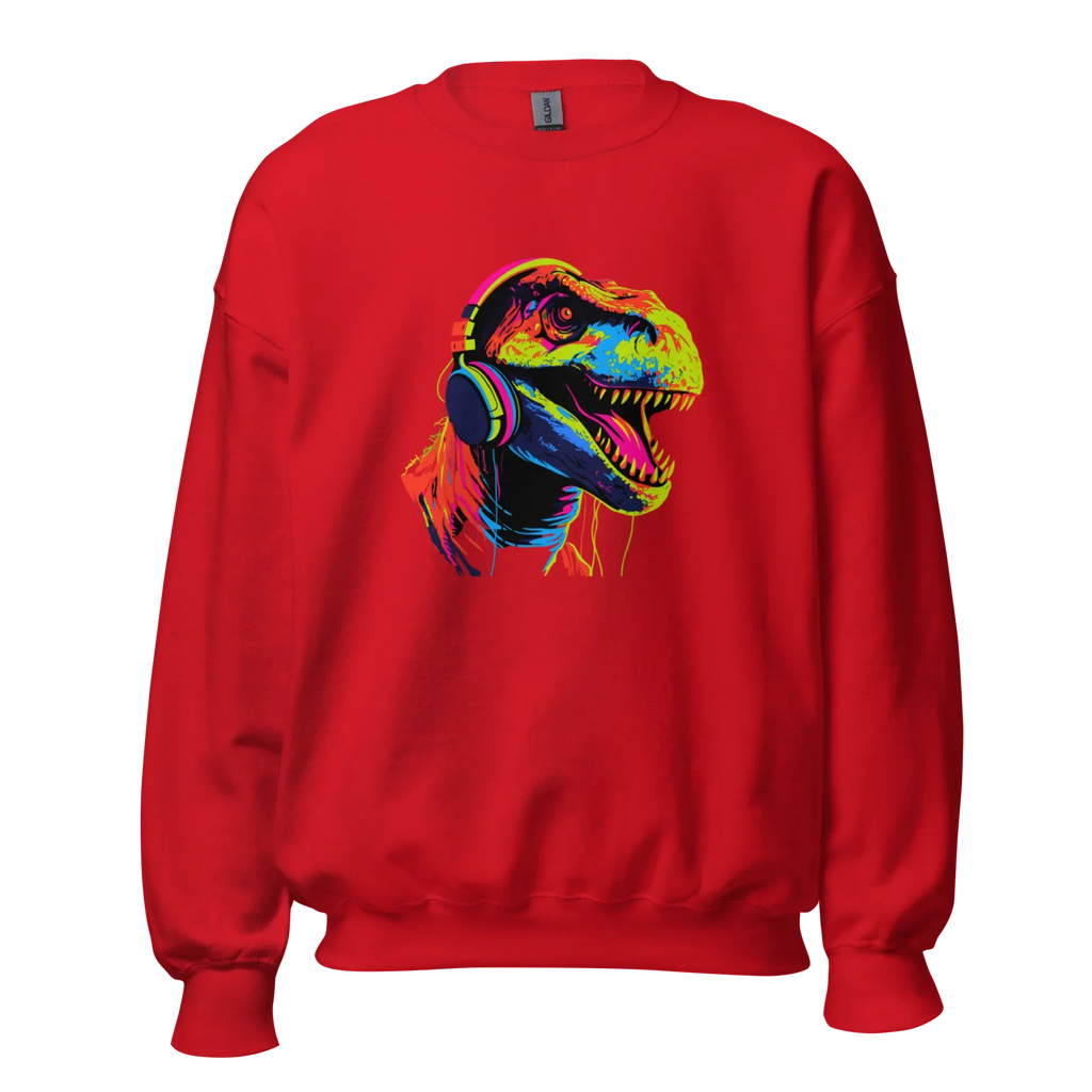 NEON REX women’s sweatshirt - Red / S - Printoo Shop - 5554406_5442