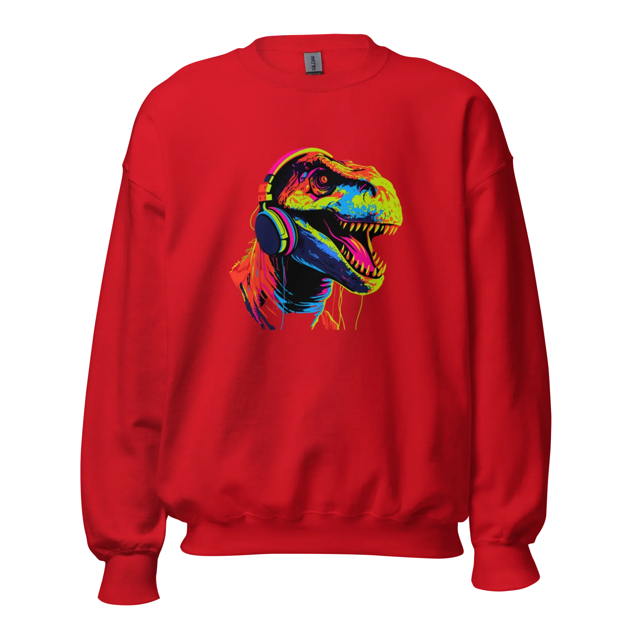 NEON REX women’s sweatshirt - Red / S - Printoo Shop - 5554406_5442