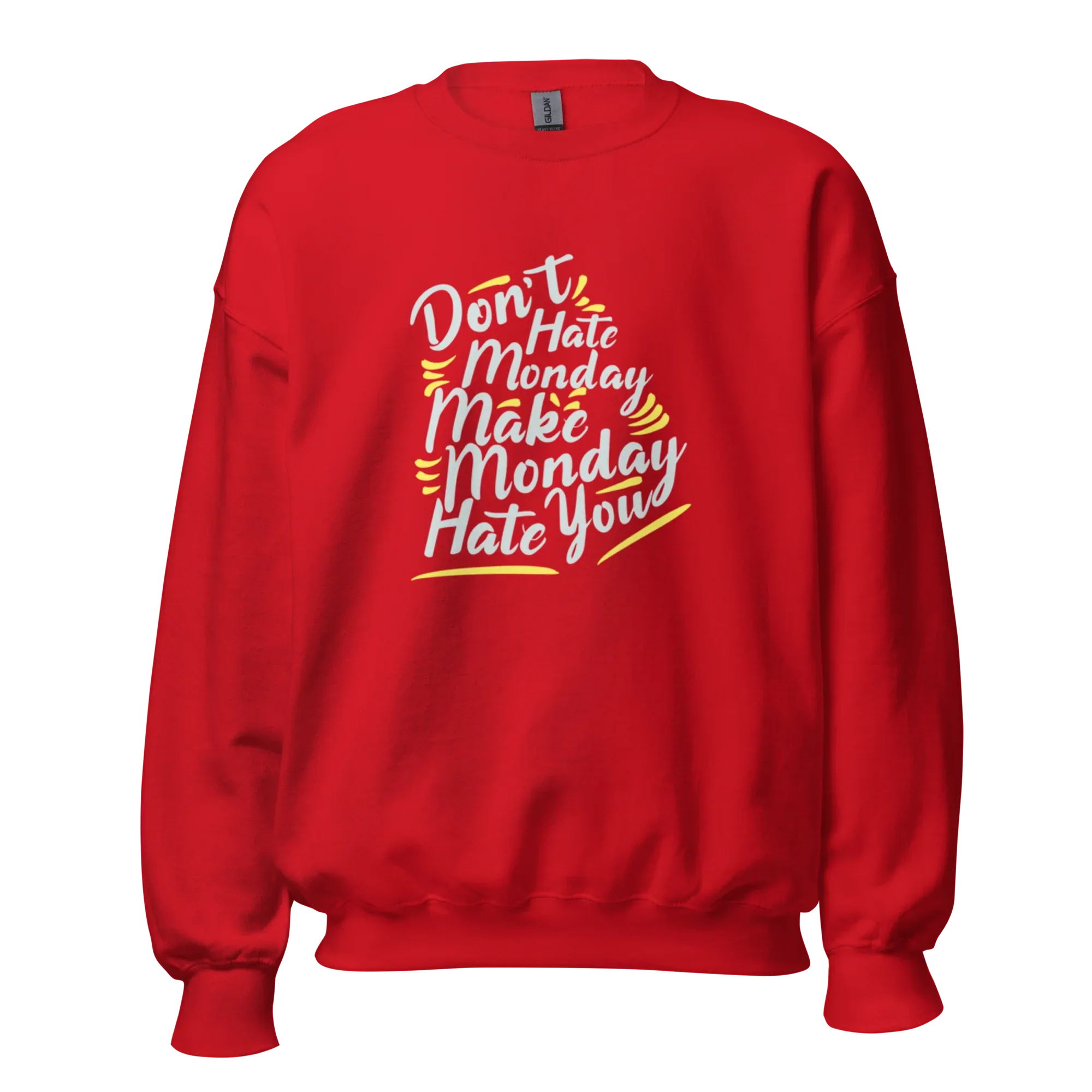 MONDAY REBEL women’s sweatshirt - Red / S - Printoo Shop - 8572608_5442
