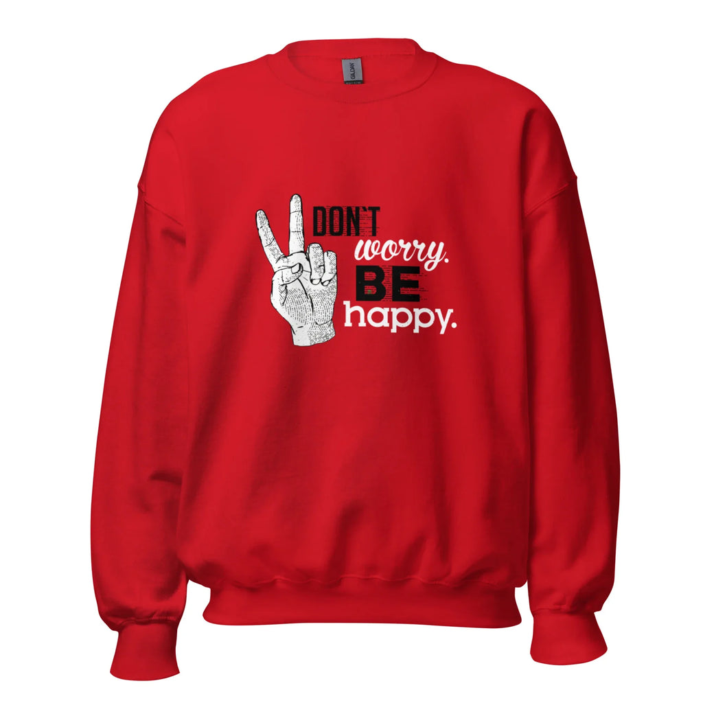 POSITIVE VIBES PEACE women’s sweatshirt - Red / S - Printoo Shop - 4059920_5442