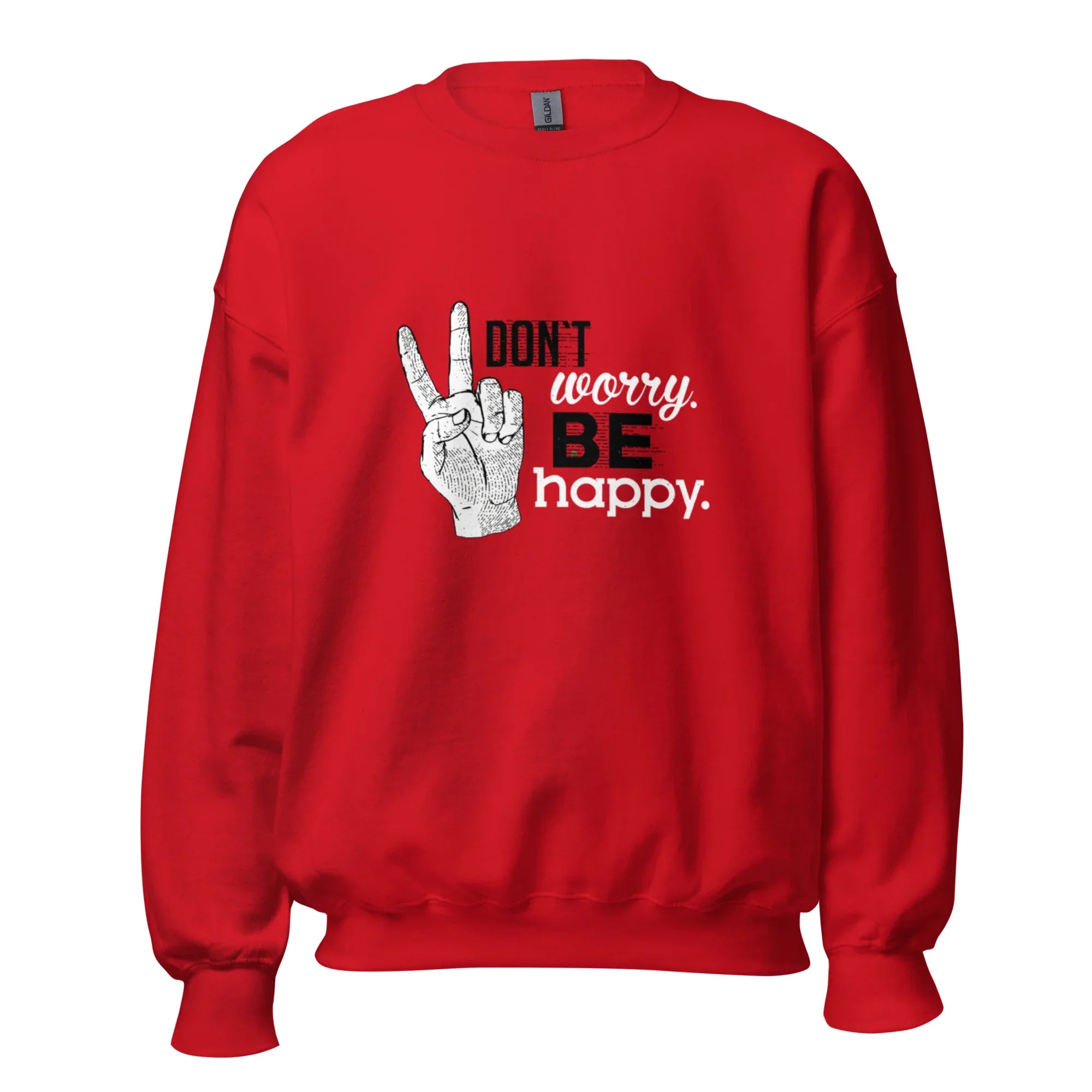 POSITIVE VIBES PEACE women’s sweatshirt - Red / S - Printoo Shop - 4059920_5442