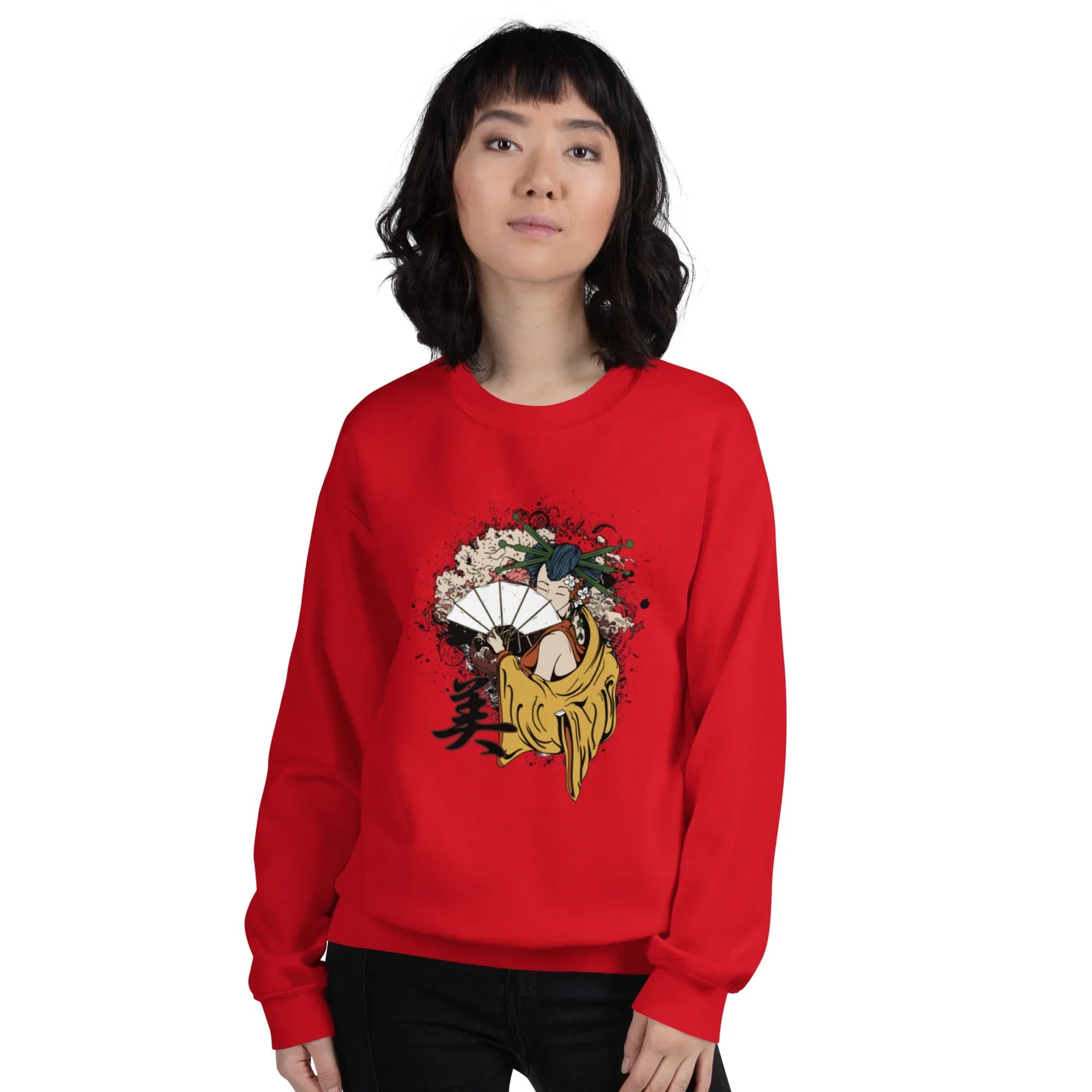 ELEGANCE OF THE EAST women’s sweatshirt - Black / S - Printoo Shop - 8986752_5434