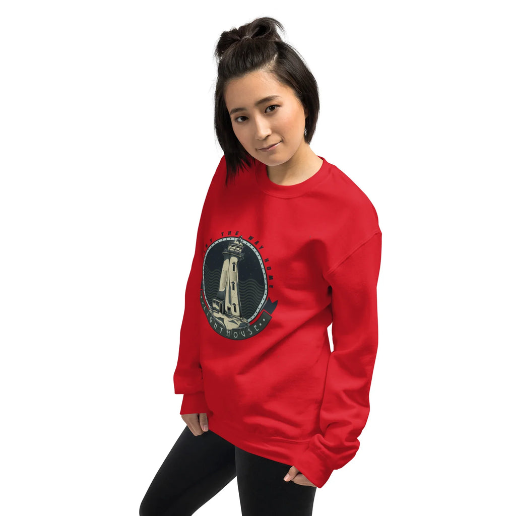 POINT THE WAY HOME women’s sweatshirt - Red / S - Printoo Shop - 4956098_5442