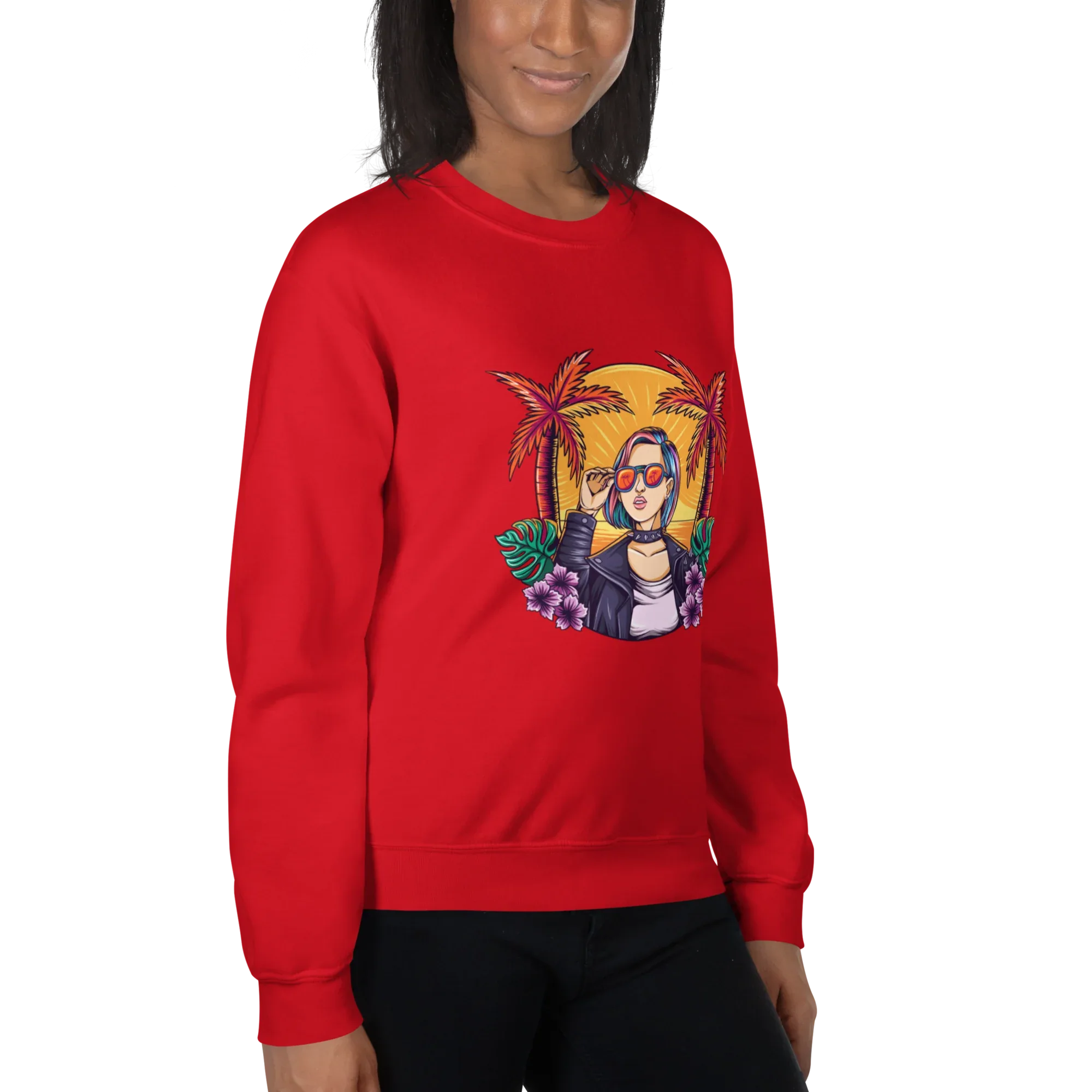 RELAXED COOL women’s sweatshirt - Black / S - Printoo Shop - 7762924_5434