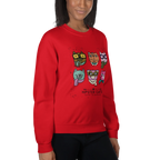 HIPSTER CATS women’s sweatshirt - Red / S - Printoo Shop - 7466621_5442