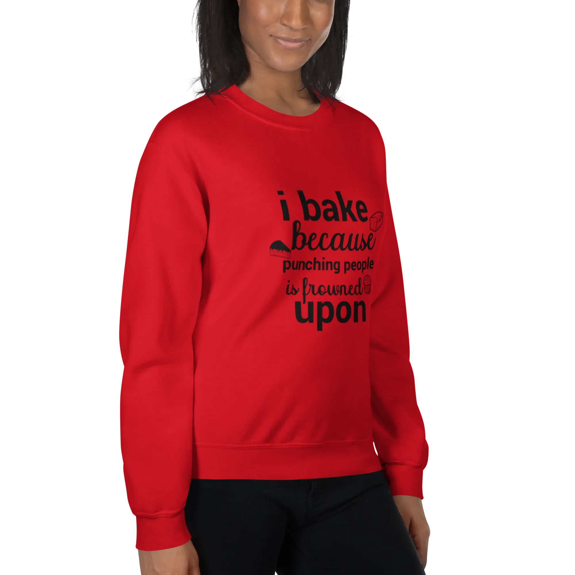 BAKE THERAPY women’s sweatshirt - Red / S - Printoo Shop - 7748760_5442