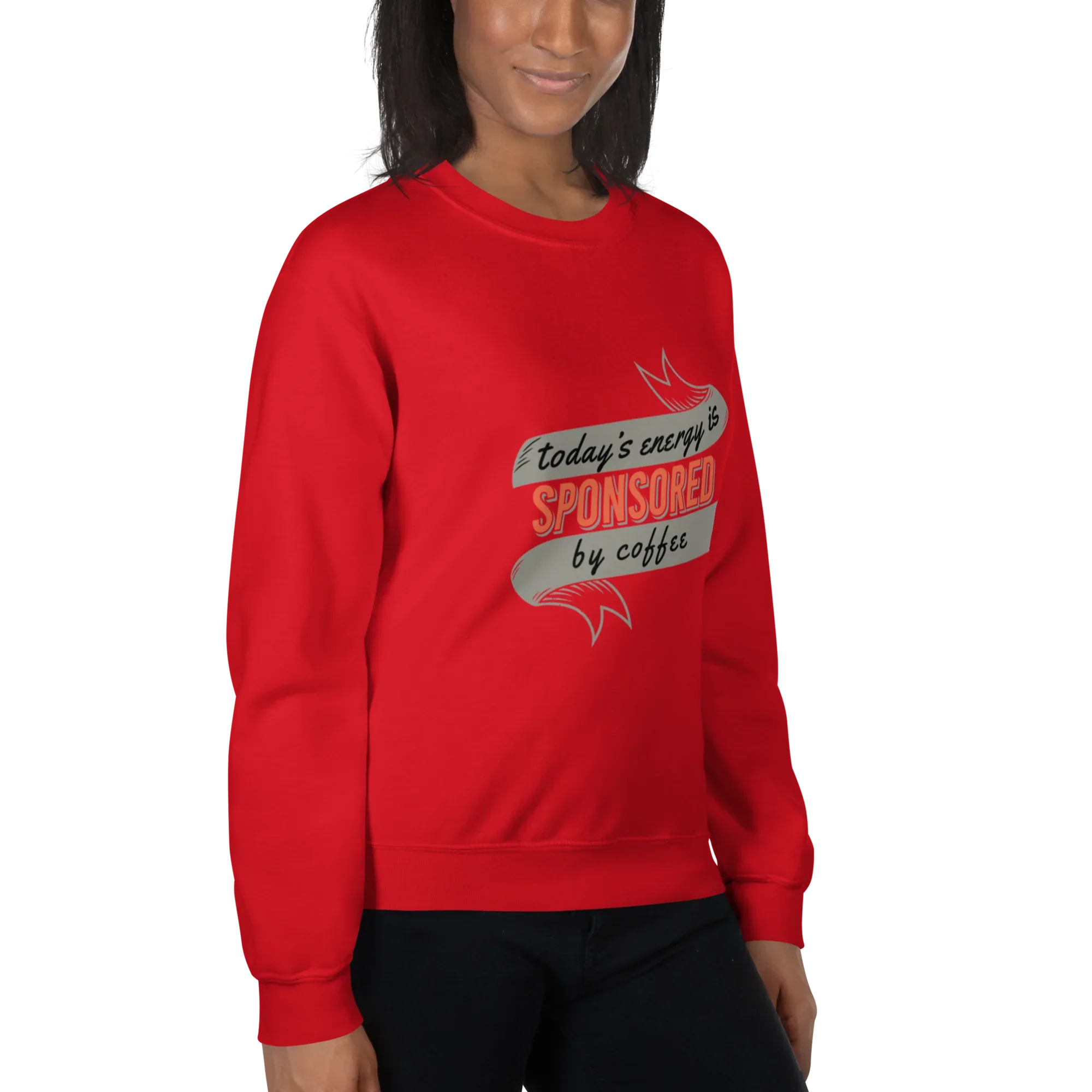 COFFEE SPONSOR women’s sweatshirt - Red / S - Printoo Shop - 6047843_5442