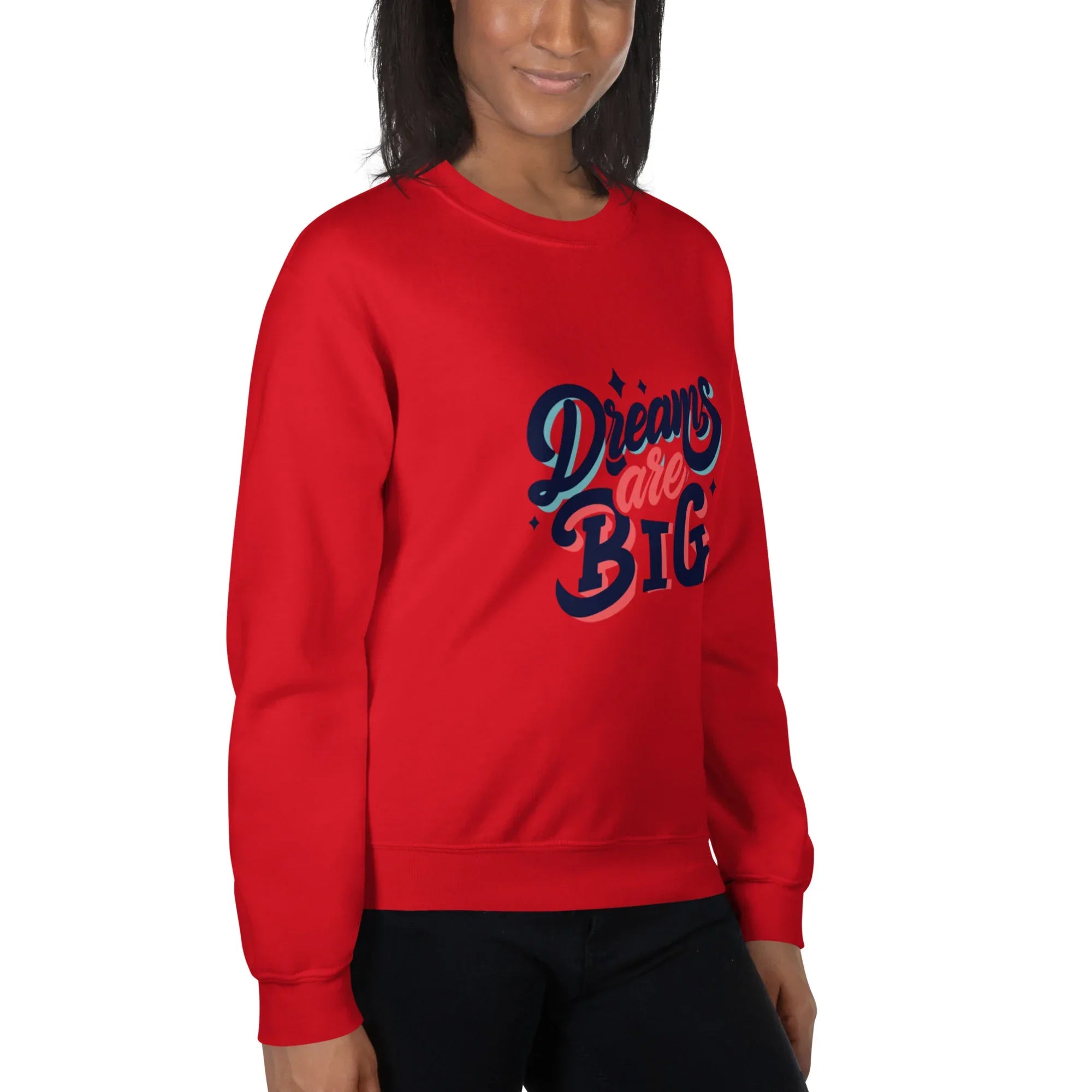 BOLD DREAMER women’s sweatshirt - Red / S - Printoo Shop - 9968810_5442