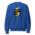 NEVER GIVE UP férfi pulóver - Királykék / S - Printoo Shop - 7242650_16870
