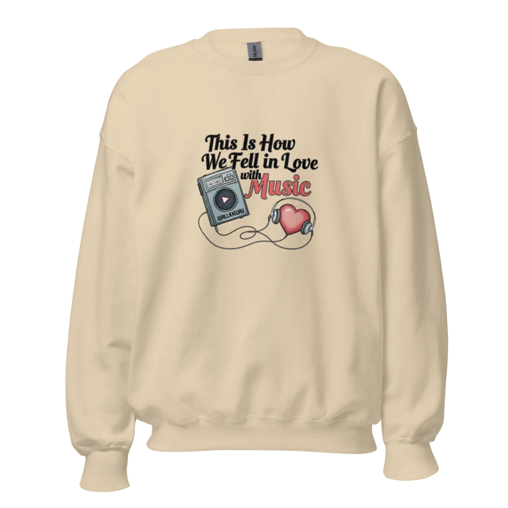Cassette Love women’s sweatshirt - Carolina Blue / S - Printoo Shop - 4976005_20594