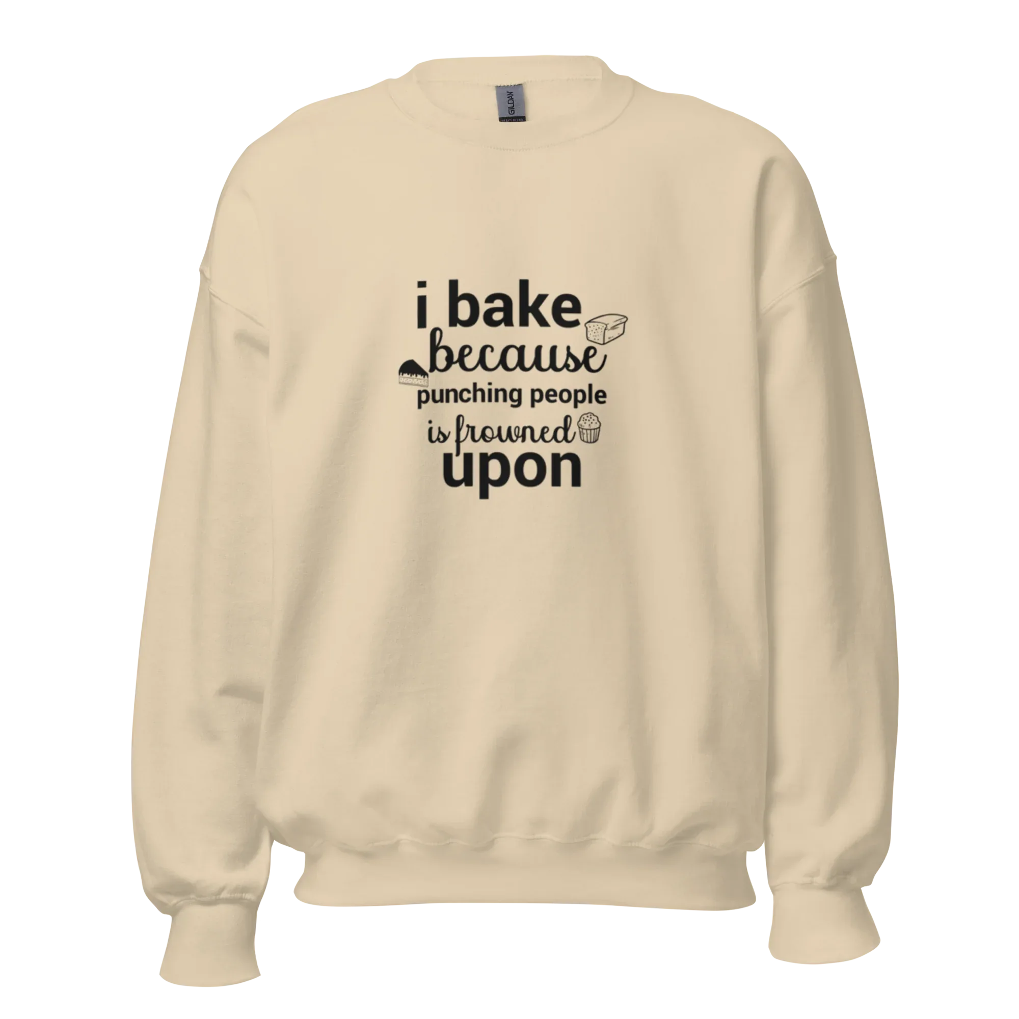 BAKE THERAPY men’s sweatshirt - Royal / S - Printoo Shop - 9286896_16870