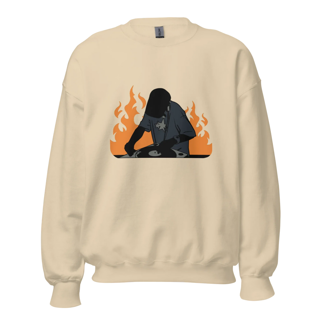 FLAME SET women’s sweatshirt - Sand / S - Printoo Shop - 7812382_16876