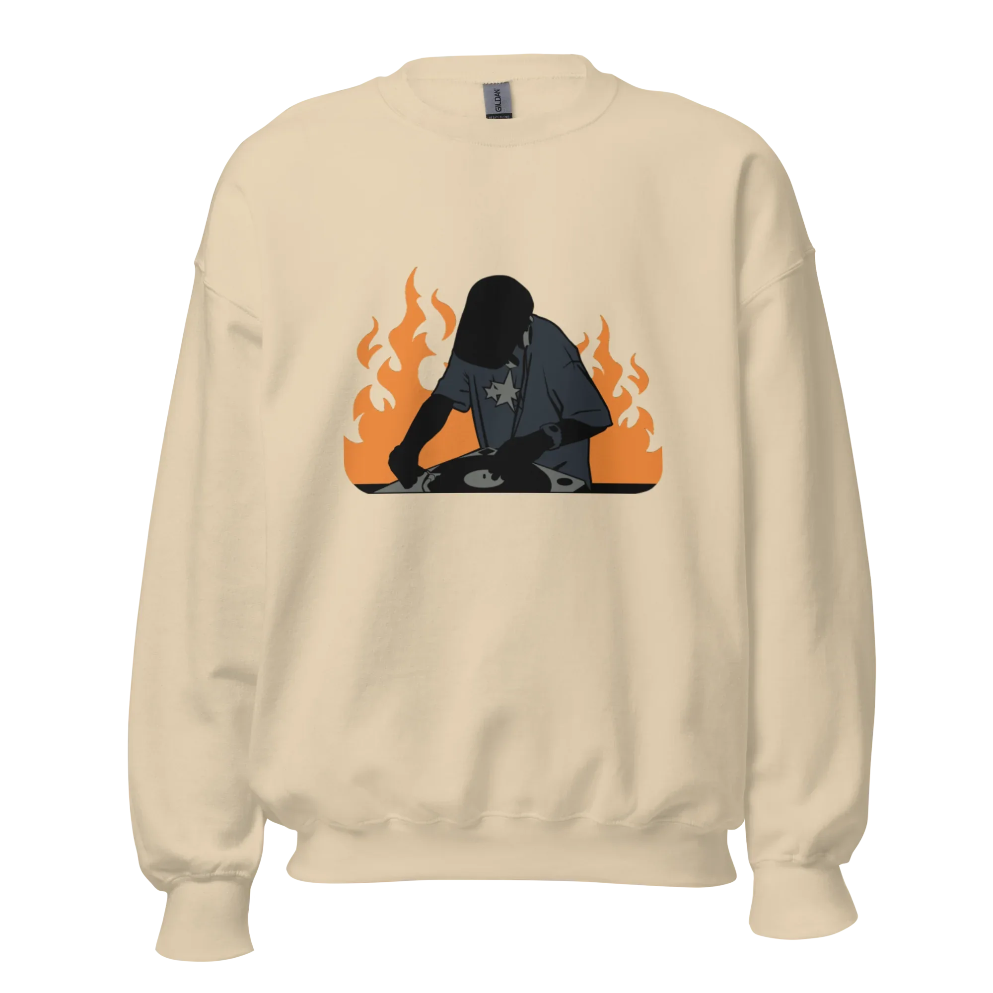 FLAME SET women’s sweatshirt - Sand / S - Printoo Shop - 7812382_16876