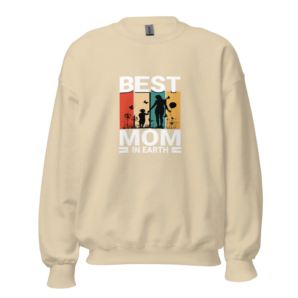 BEST MOM IN EARTH women’s sweatshirt - Red / S - Printoo Shop - 2027381_5442