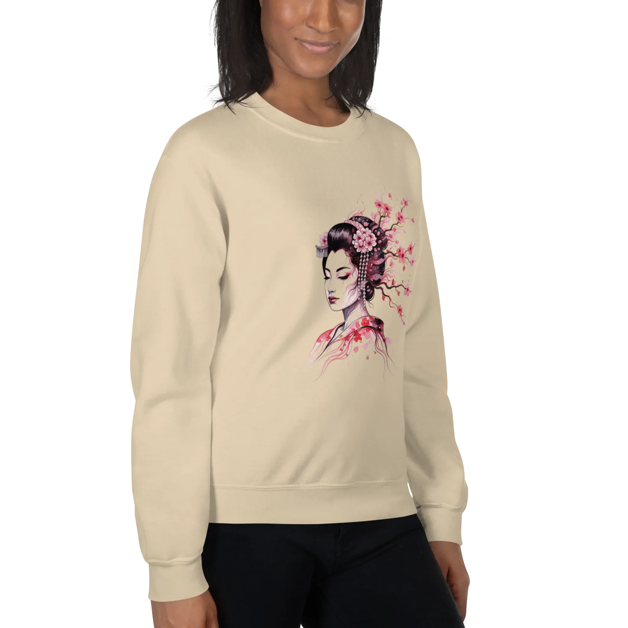 Cherry Blossom Serenity women’s sweatshirt - Red / S - Printoo Shop - 6030039_5442