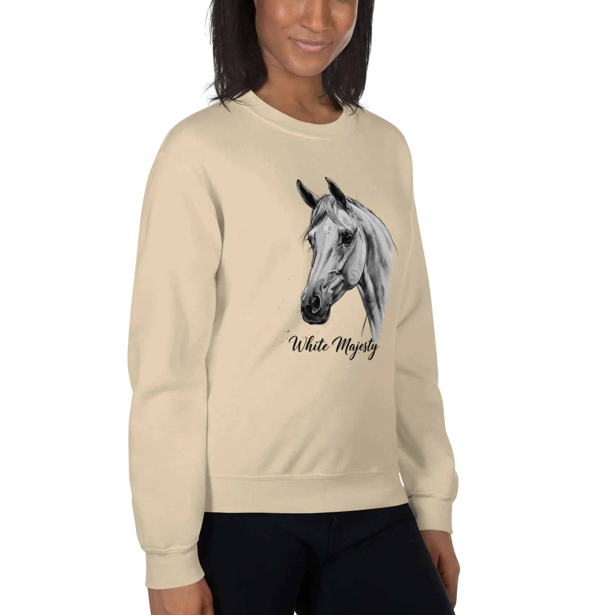 WHITE MAJESTY women’s sweatshirt - Sport Grey / S - Printoo Shop - 6385432_5514
