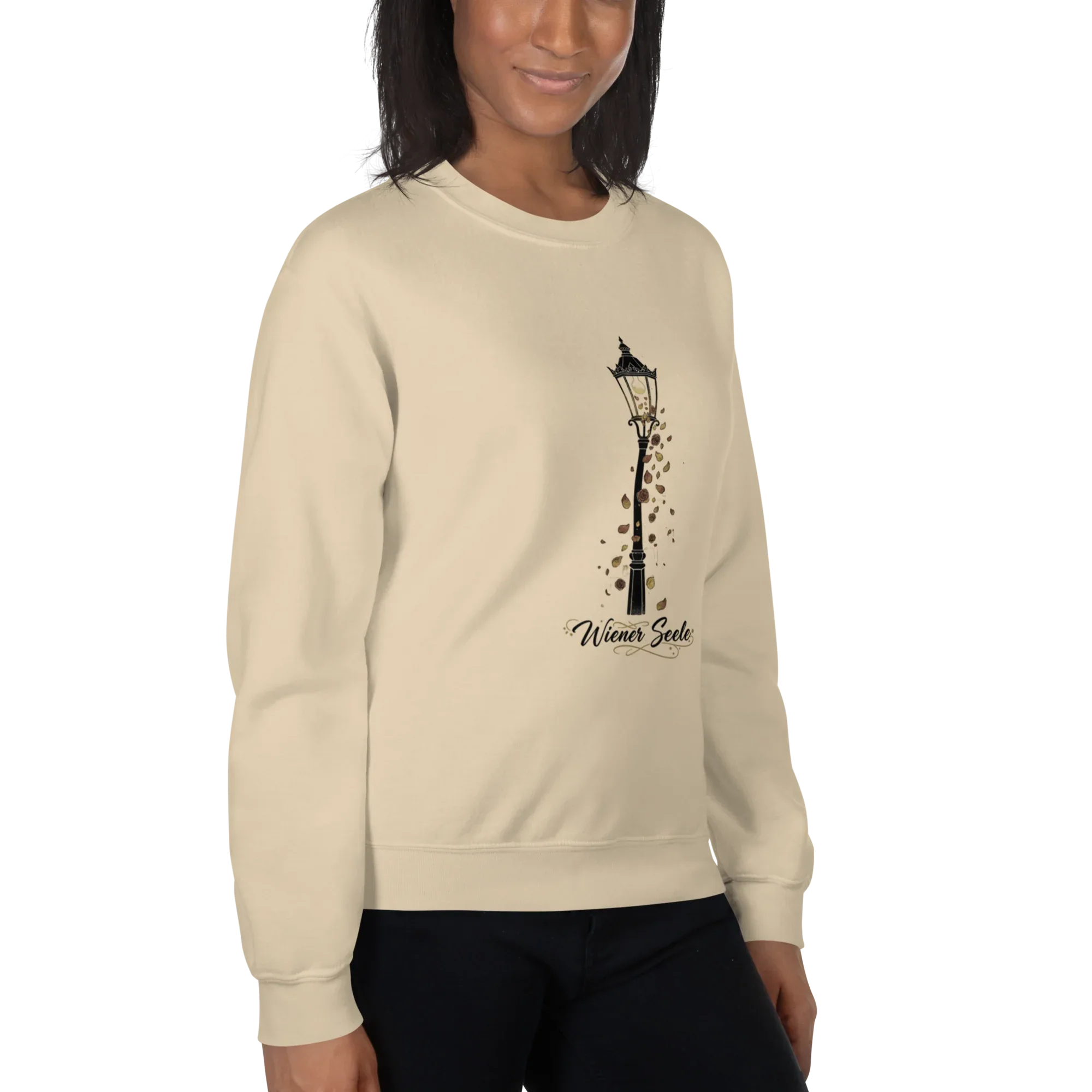 WIENER SEELE women’s sweatshirt - Sand / S - Printoo Shop - 7868234_16876