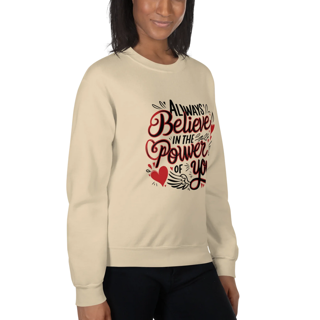 INNER POWER women’s sweatshirt - Military Green / S - Printoo Shop - 2071741_13005