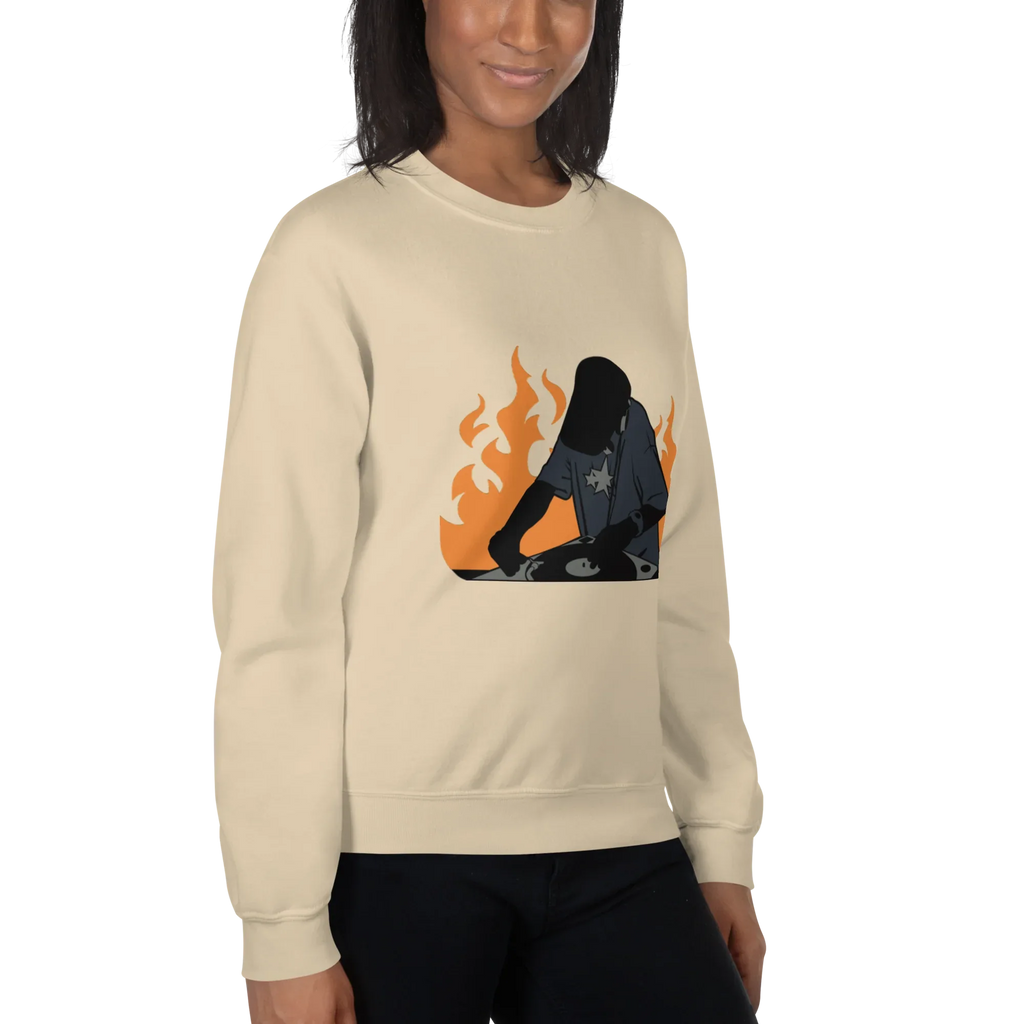 FLAME SET women’s sweatshirt - Sand / S - Printoo Shop - 7812382_16876