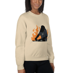 FLAME SET women’s sweatshirt - Sand / S - Printoo Shop - 7812382_16876
