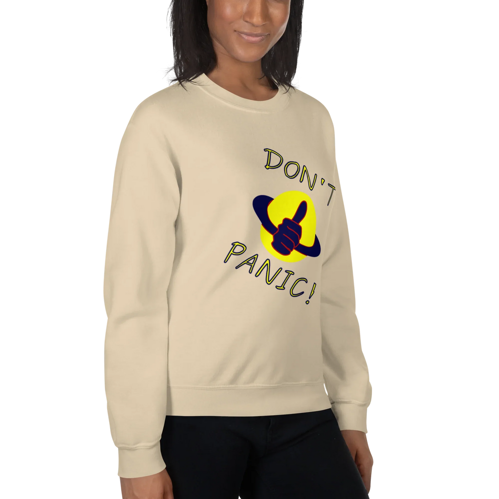 DON’T PANIC! women’s sweatshirt - Red / S - Printoo Shop - 8877909_5442