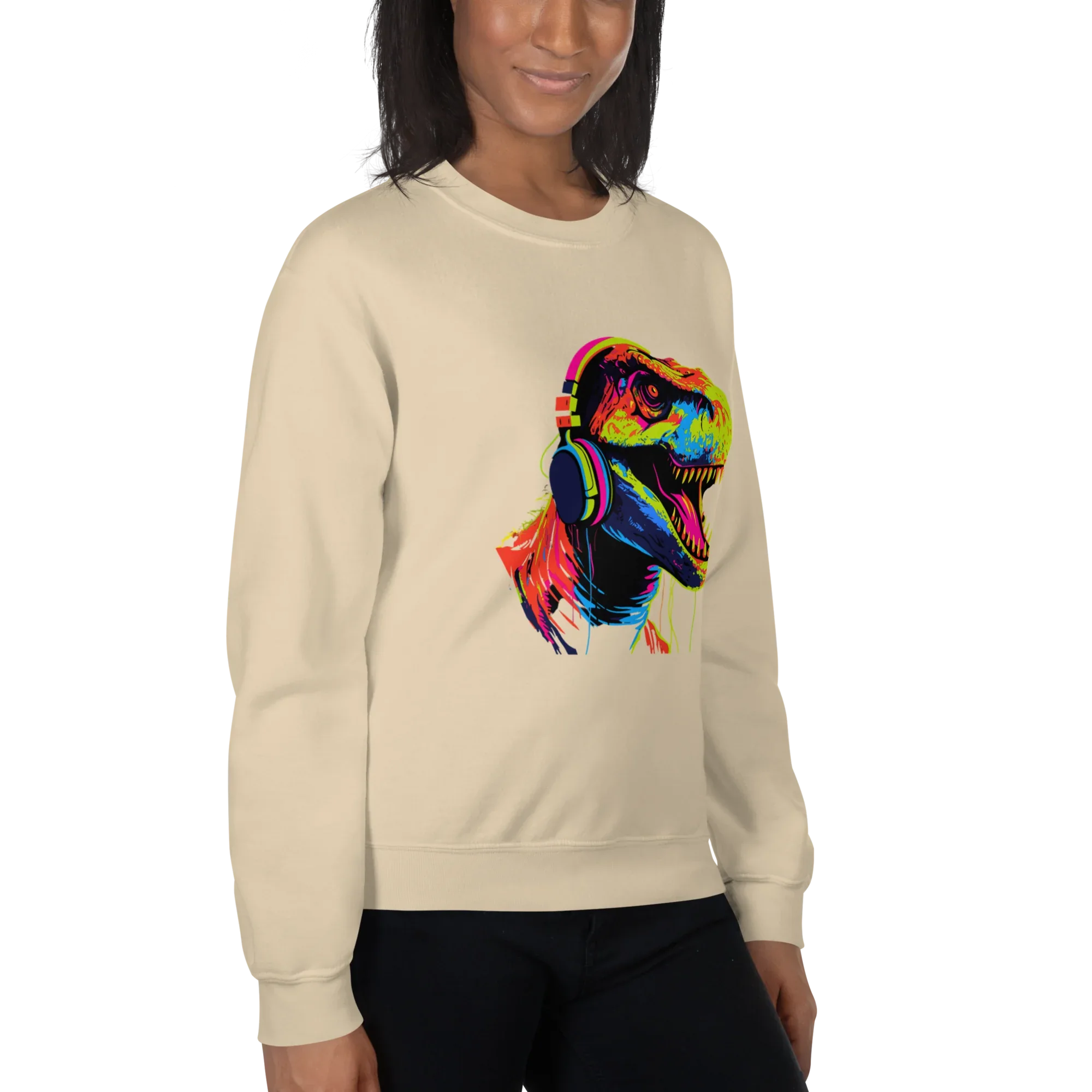 NEON REX women’s sweatshirt - Red / S - Printoo Shop - 5554406_5442