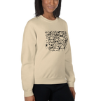 DOODLE VIBES women’s sweatshirt - Red / S - Printoo Shop - 4139913_5442