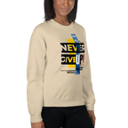 NEVER GIVE UP women’s sweatshirt - Sand / S - Printoo Shop - 5061087_16876