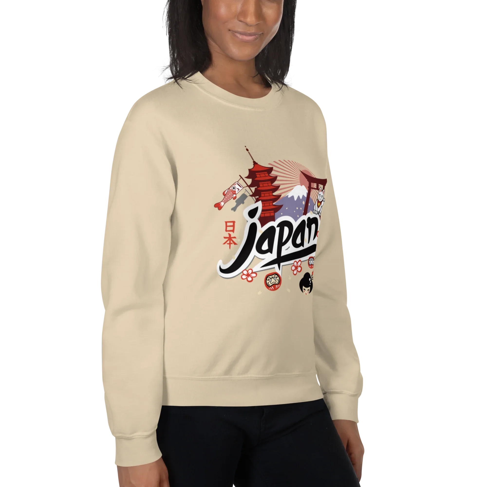 JAPAN HERITAGE ART women’s sweatshirt - Red / S - Printoo Shop - 8859988_5442