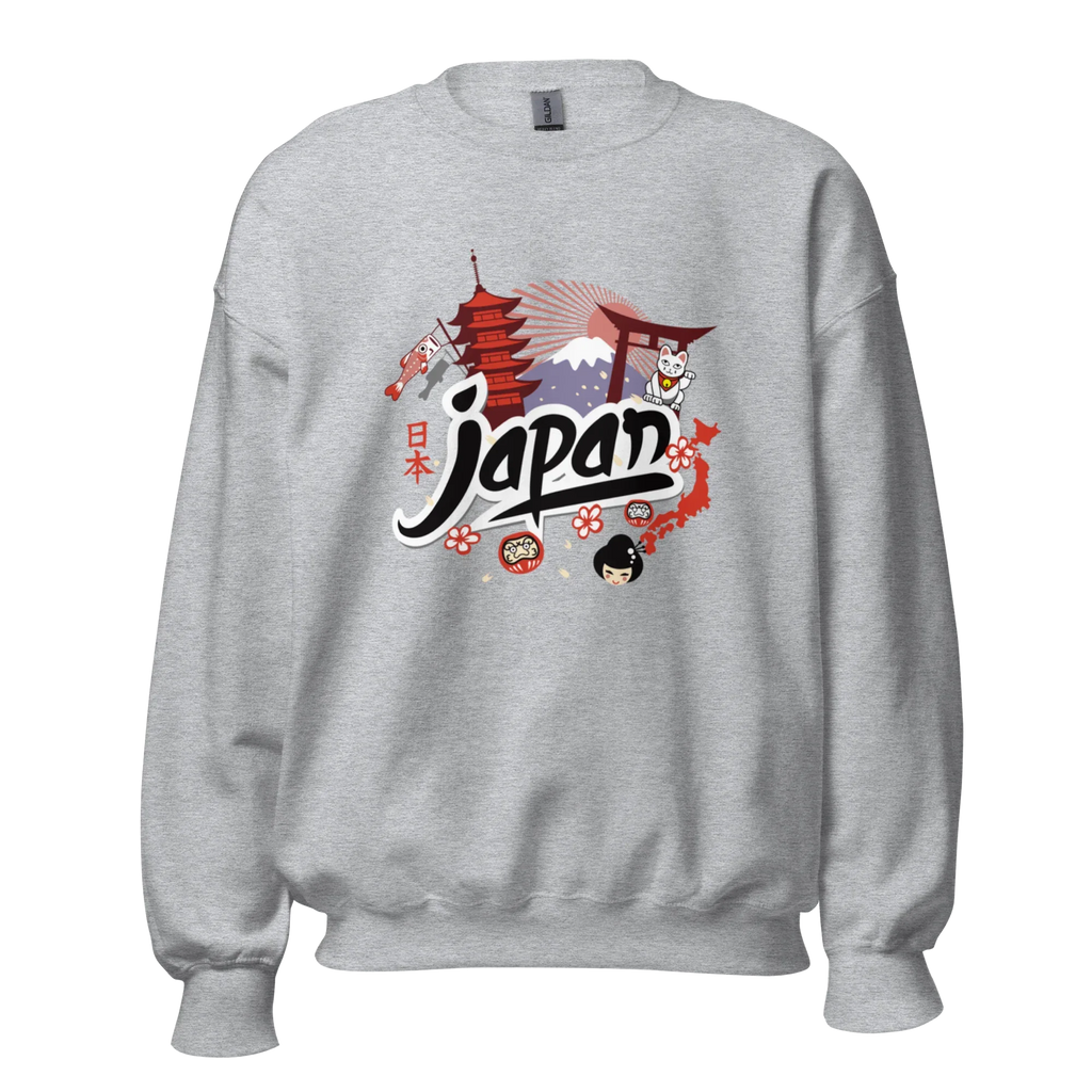JAPAN HERITAGE ART women’s sweatshirt - Red / S - Printoo Shop - 8859988_5442