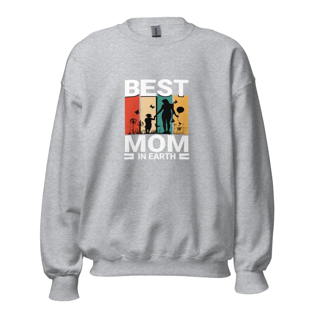 BEST MOM IN EARTH women’s sweatshirt - Red / S - Printoo Shop - 2027381_5442