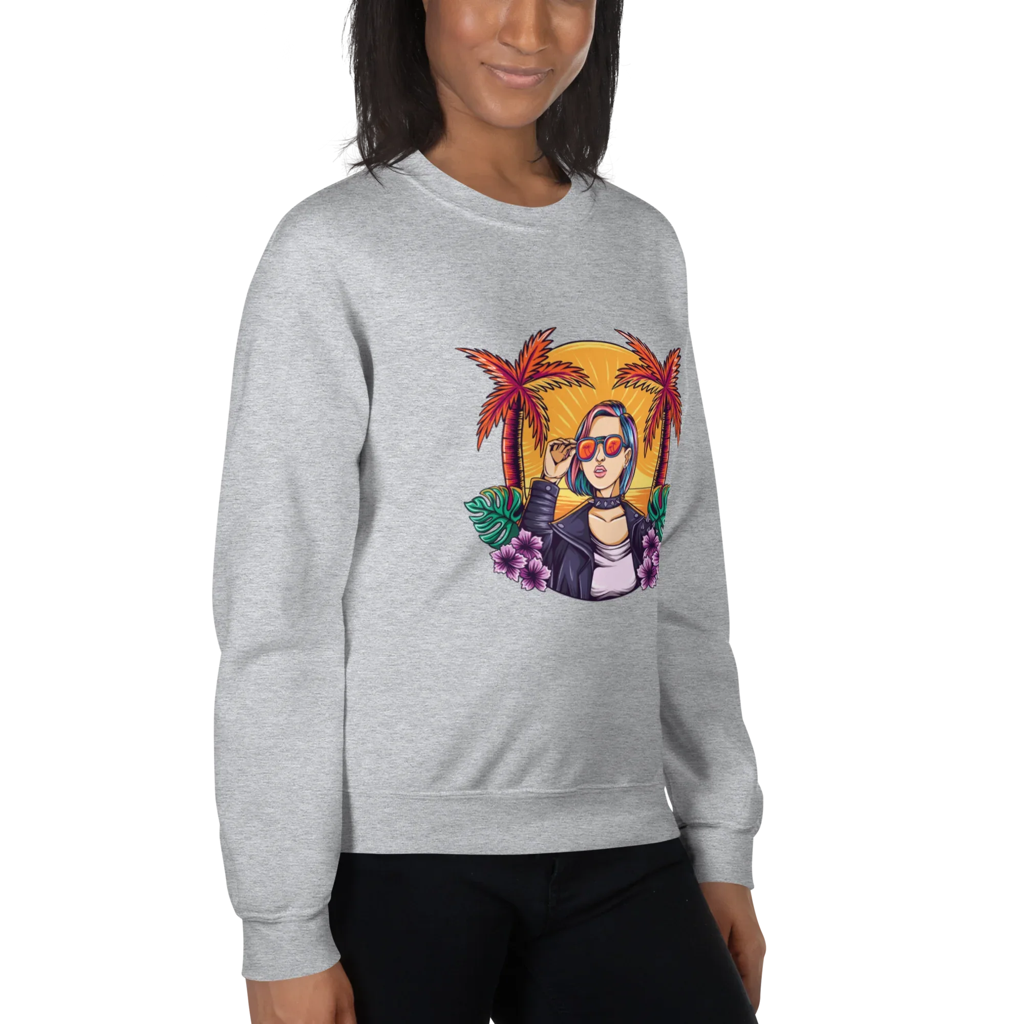 RELAXED COOL women’s sweatshirt - Black / S - Printoo Shop - 7762924_5434