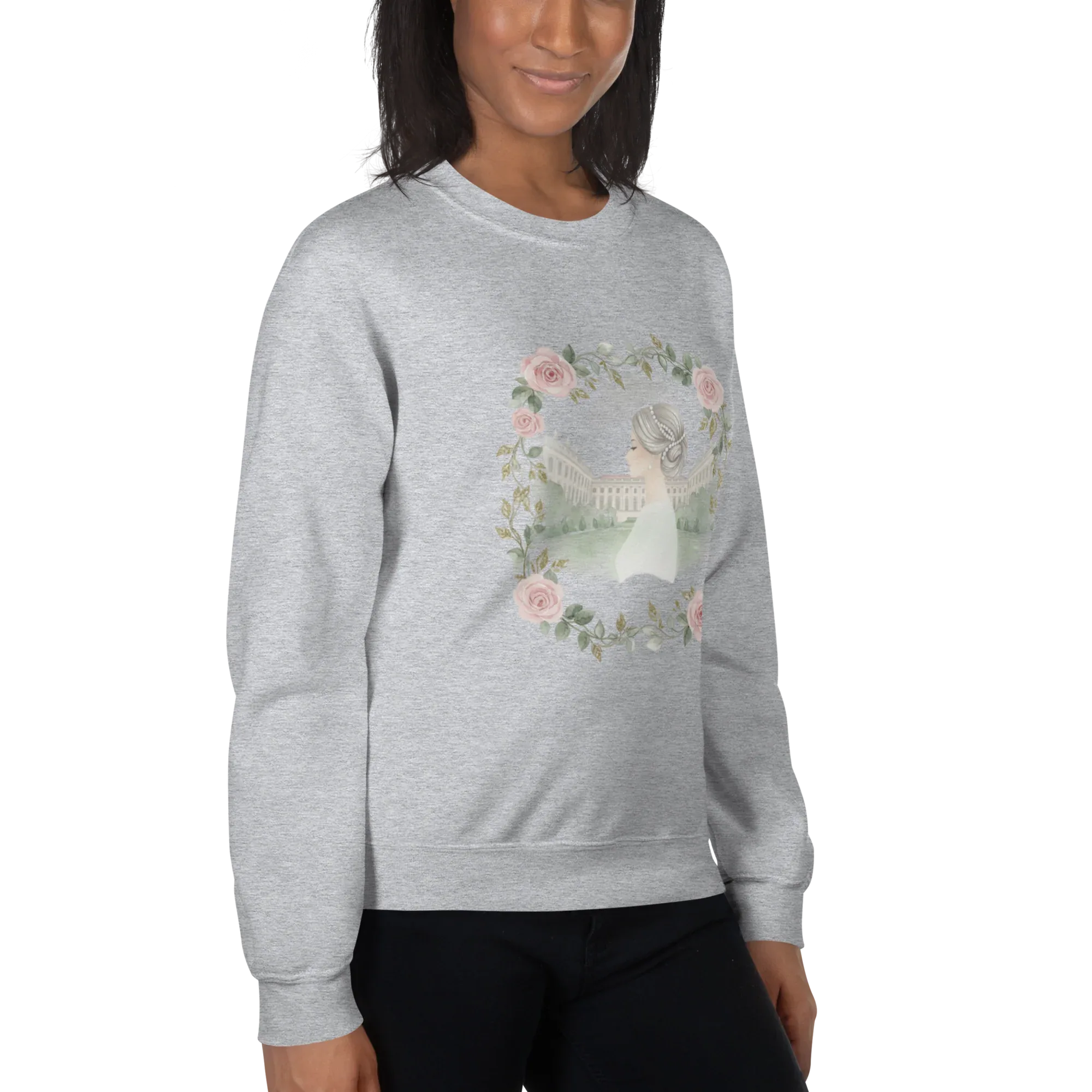 ROSENWREATH women’s sweatshirt - Red / S - Printoo Shop - 4067492_5442