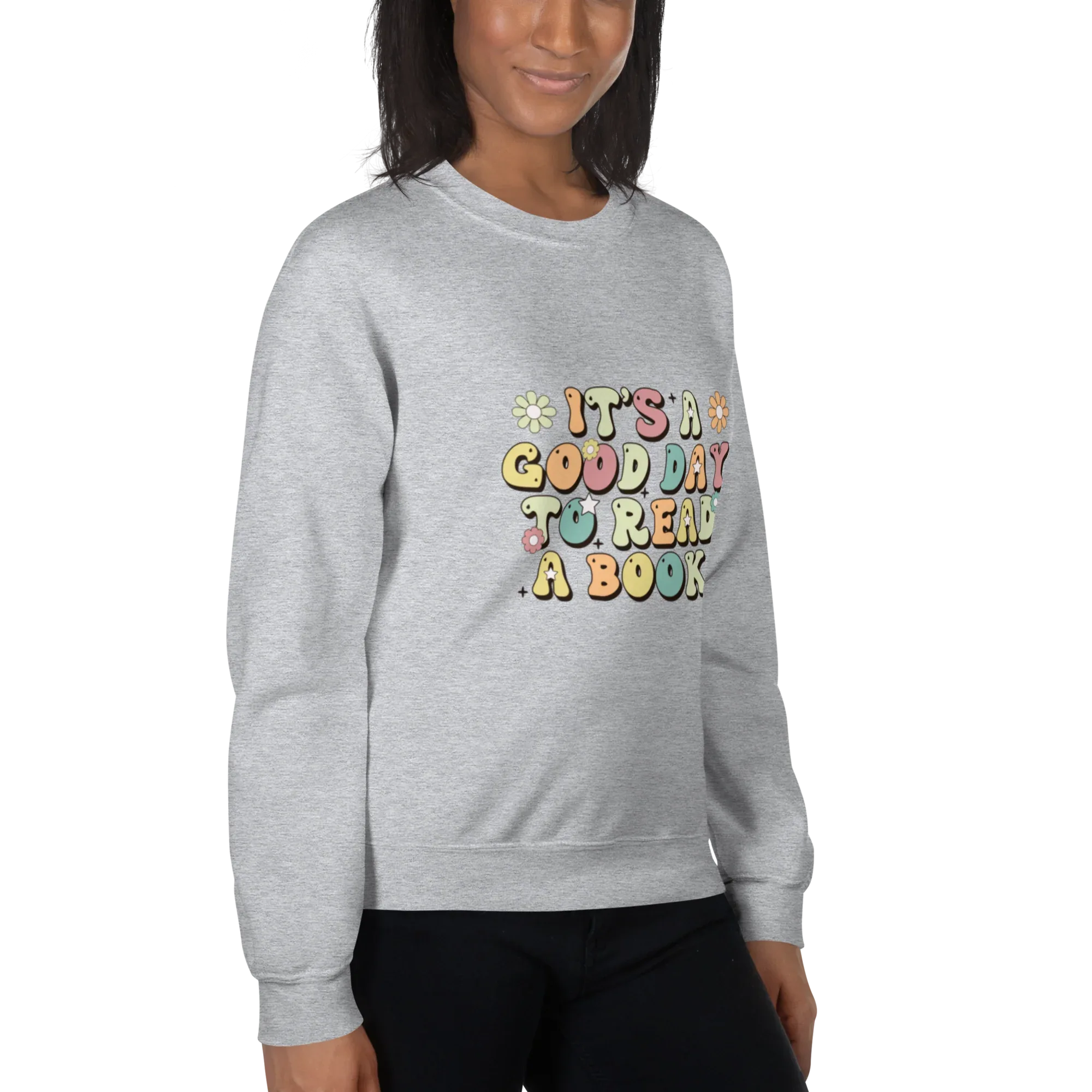 BOOK DAY women’s sweatshirt - Indigo Blue / S - Printoo Shop - 1132215_5466