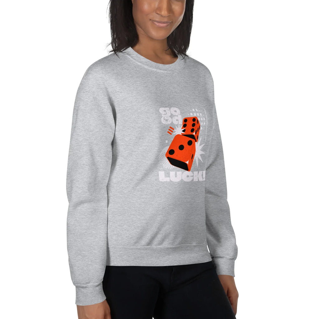 GOOD LUCK DICE women’s sweatshirt - Red / S - Printoo Shop - 6843120_5442