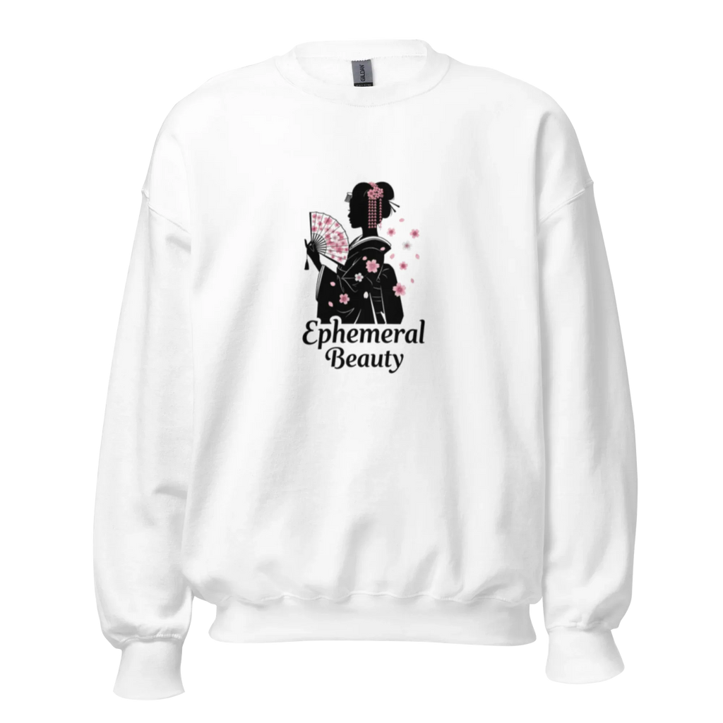Cherry Blossom Geisha women’s sweatshirt - Light Blue / S - Printoo Shop - 7275371_7860