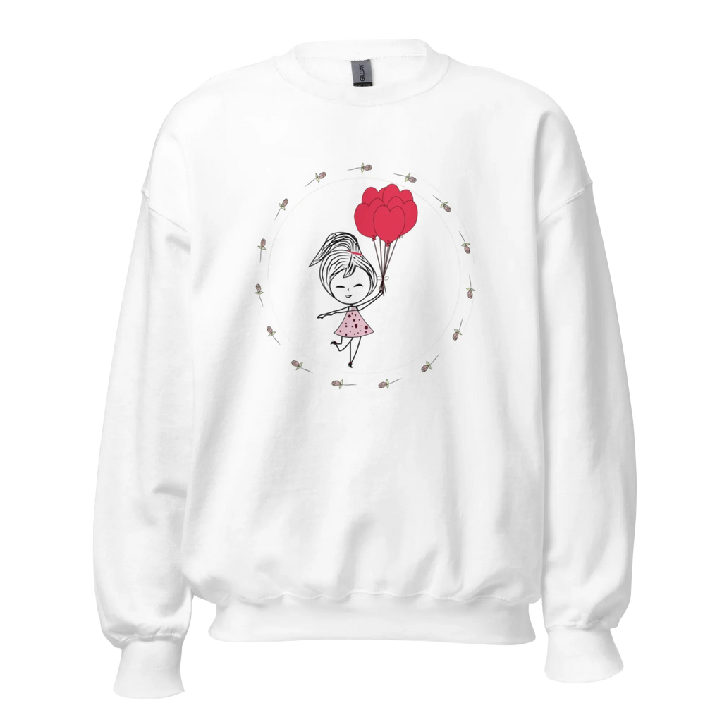 HEART BALLOONS women’s sweatshirt - Carolina Blue / S - Printoo Shop - 8002349_20594