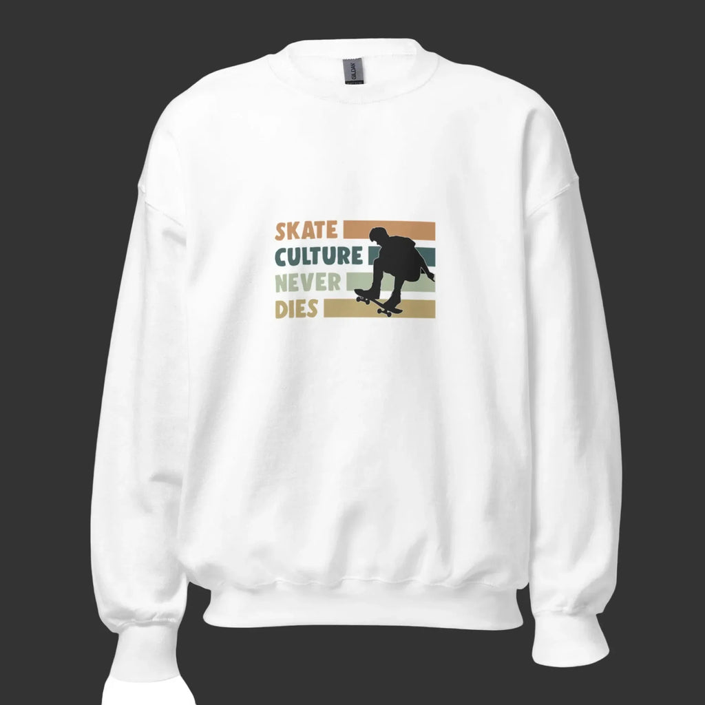 SKATE CULTURE NEVER DIES women's sweatshirt - Red / S - Printoo Shop - 8396187_5442