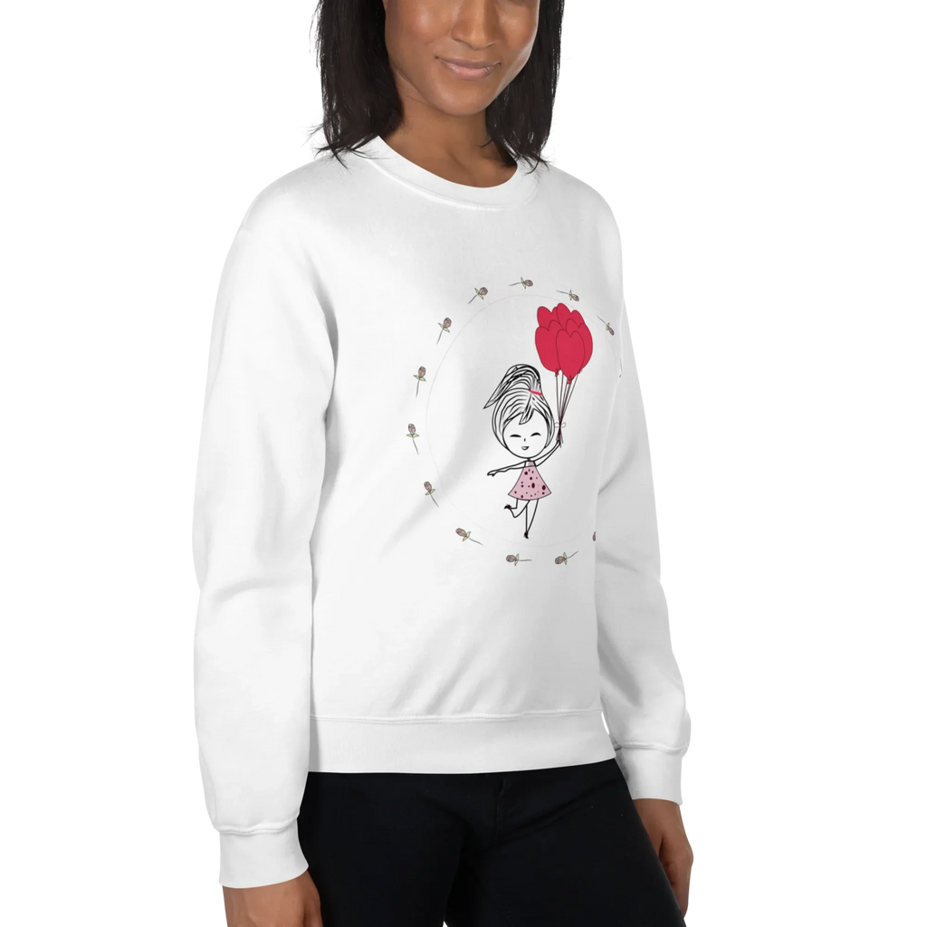 HEART BALLOONS women’s sweatshirt - Carolina Blue / S - Printoo Shop - 8002349_20594