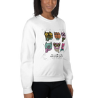 HIPSTER CATS women’s sweatshirt - Red / S - Printoo Shop - 7466621_5442