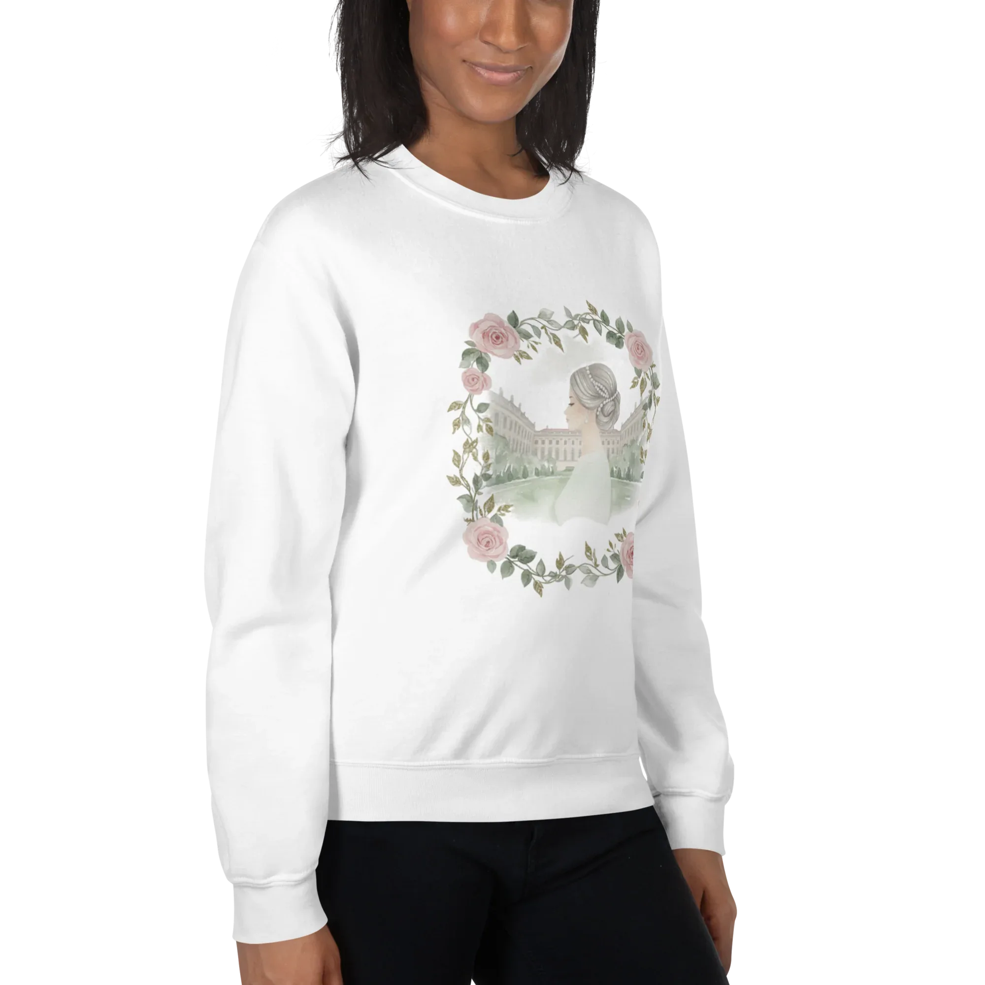 ROSENWREATH women’s sweatshirt - Red / S - Printoo Shop - 4067492_5442