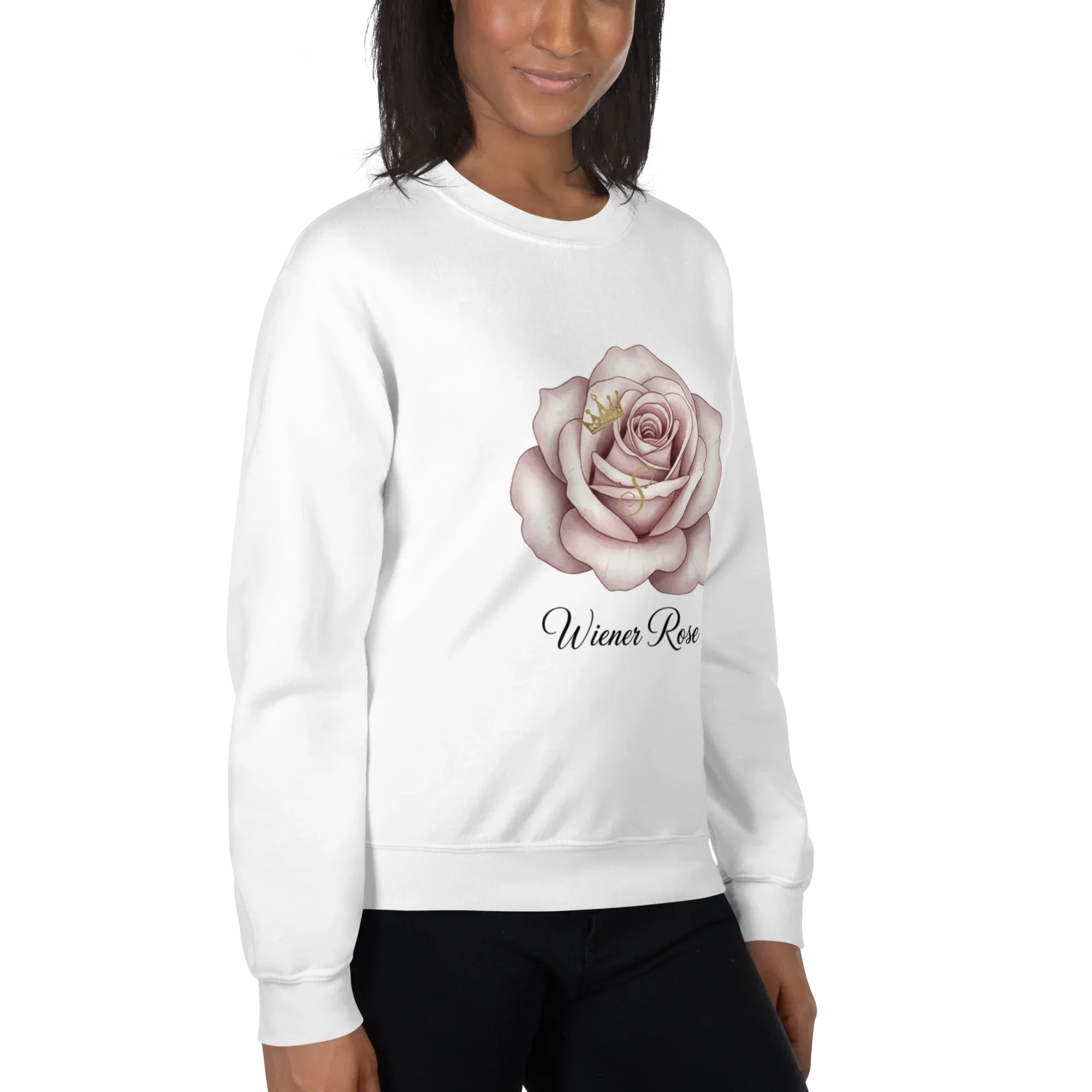 WIENER ROSE women’s sweatshirt - Military Green / S - Printoo Shop - 3120134_13005