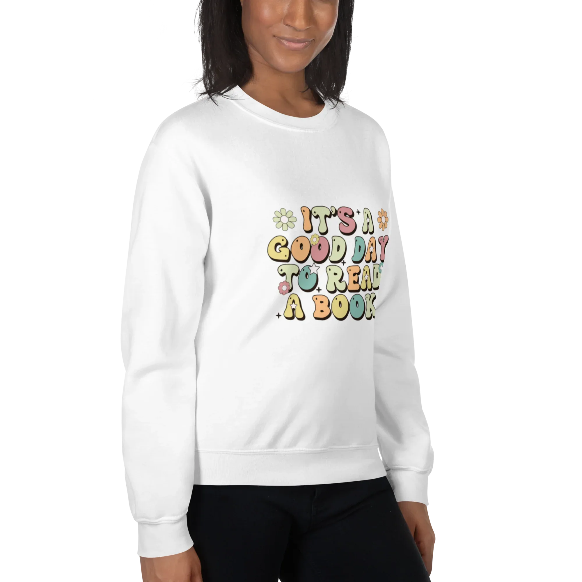 BOOK DAY women’s sweatshirt - Indigo Blue / S - Printoo Shop - 1132215_5466