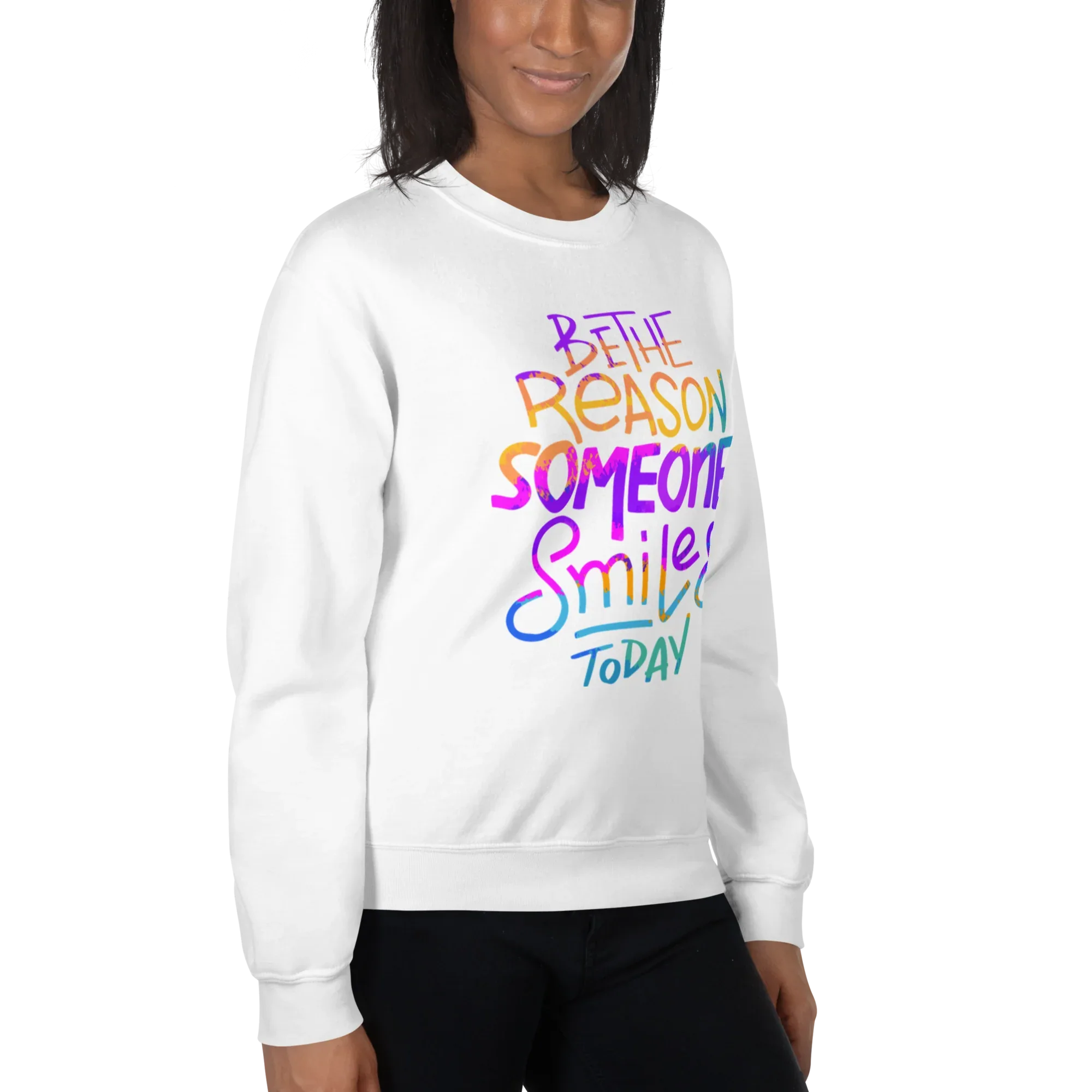 SMILE REASON women’s sweatshirt - Red / S - Printoo Shop - 9484834_5442